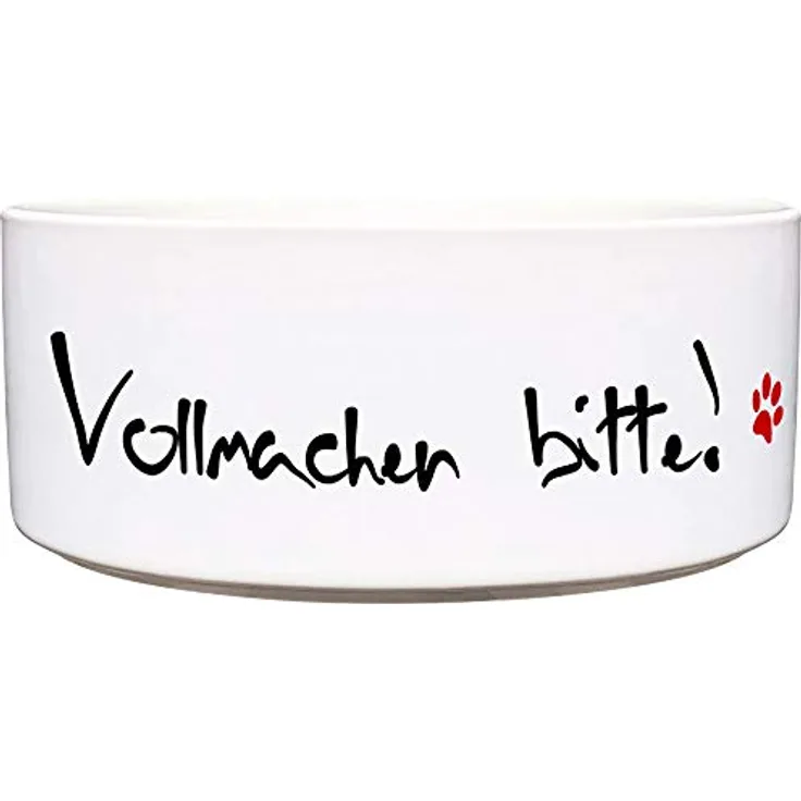 Cadouri Keramik Hundenapf » Vollmachen Bitte « Futternapf Wassernapf - 1.300 ml