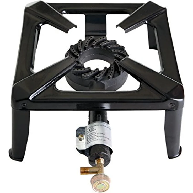 Hockerkocher-Set (groß) mit Gusseisen-Grillplatte Ø 38 cm - ohne Zündsicherung – Bild 2