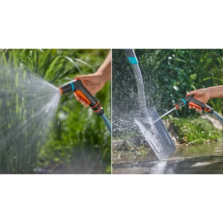 Gardena Reinigungsspritze Classic, Gartenbrause mit zwei Sprühbildern und stufenloser Wassermengenregulierung, UV- und frostbeständig – Bild 7