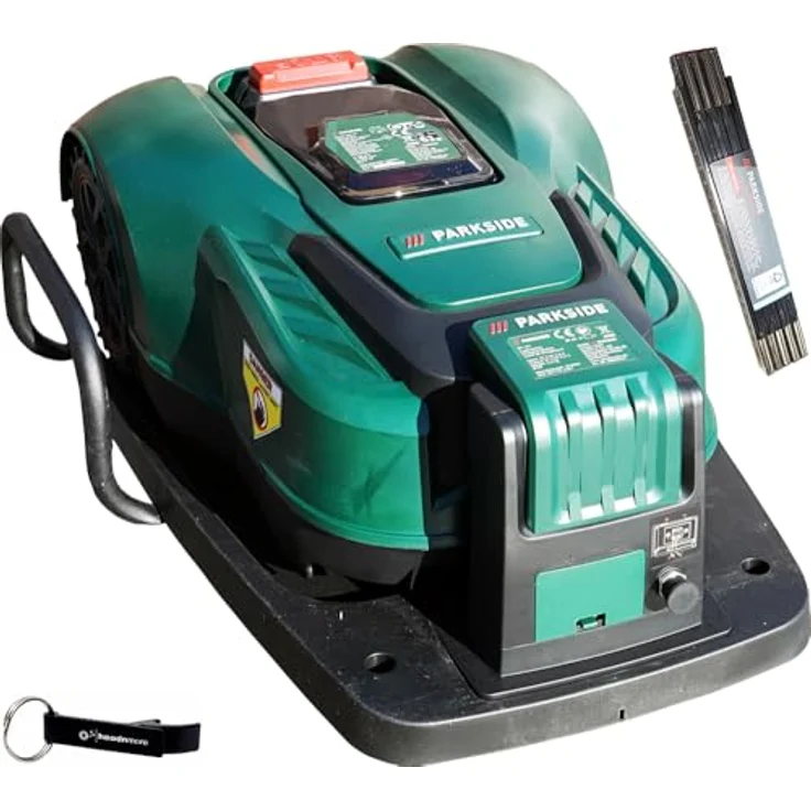 PARKSIDE® 20V Mähroboter Smart PAMRS 1000 inkl. Zubehör, für 1000 m² Rasenfläche, mit Akku und Ladestation – Bild 1