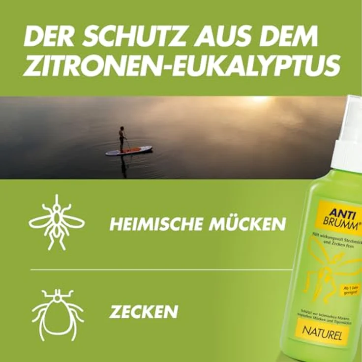 HERMES Arzneimittel GmbH ANTI-BRUMM Naturel Insektenspray, 150 ml Pumpzerstäuber, schützt bis zu 5 Stunden vor Mücken und Zecken – Bild 7