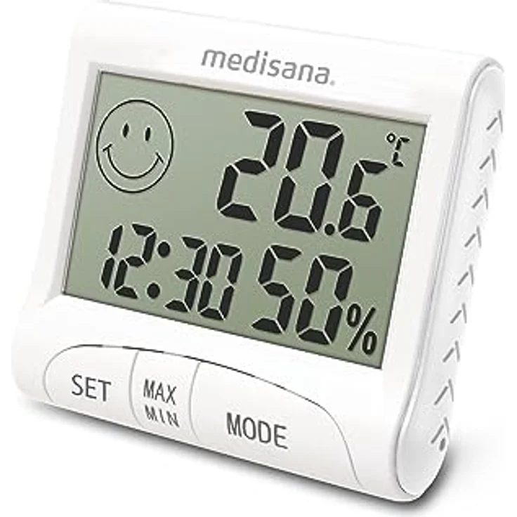 MEDISANA HG 100, digitales Thermo-Hygrometer mit Komfortzonen-Indikator, Alarmfunktion, weiß – Bild 2