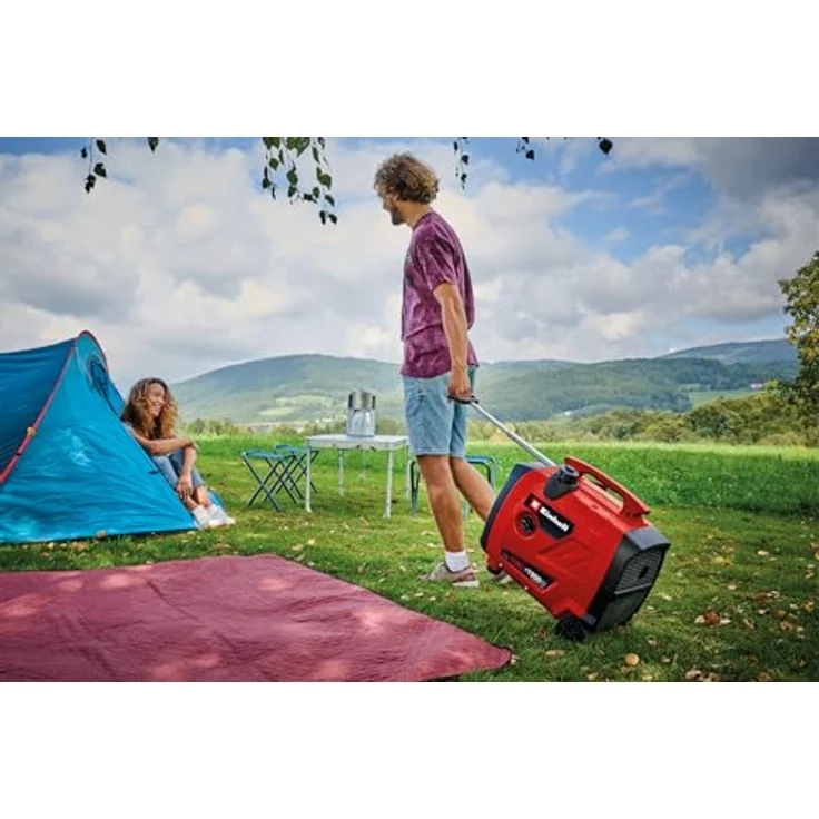 Einhell TE-IG 1900 DF, Stromerzeuger 2.3 kW mit Inverter-Technologie, mobil mit 2x 230 V-Steckdosen, USB-Anschlüssen und 12 V-Anschluss, 23.7 kg – Bild 4