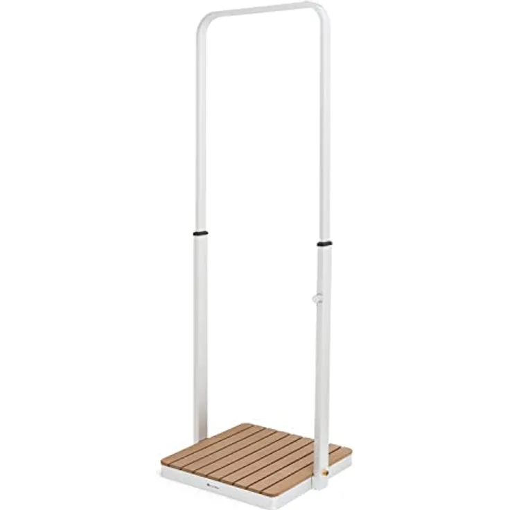 blumfeldt Gartendusche Sumatra Breeze, Bodendusche mit eloxierter Aluminium-Basis und rutschfestem WPC-Top, ohne Stromanschluss, für Garten und Sauna