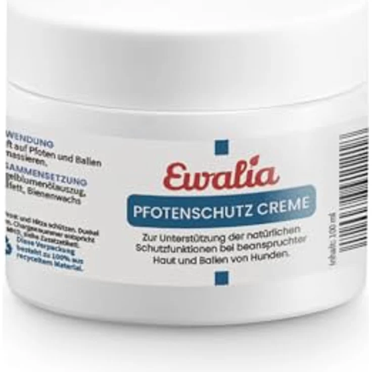 EWALIA Pfotenschutz Creme für Hunde - Natürlicher Schild für empfindliche Pfoten - mit Tierärzten entwickelt, 100% Natur pur, zertifizierte Inhaltsstoffe - 100ml – Bild 1