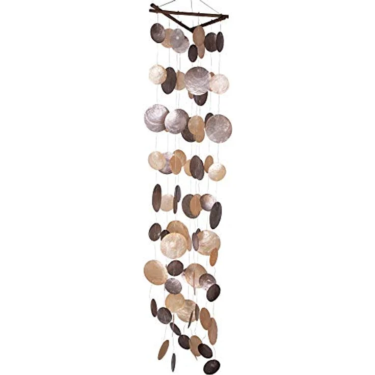 Windspiel Capiz-Muscheln 100 cm lang in Braun – Bild 2
