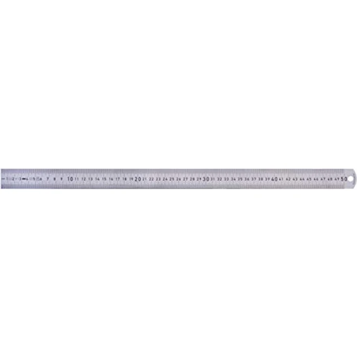 Connex Maßstab Stahl - 500 mm Länge - Metrische Skala - Langlebig & Robust - Mit Aufhängeloch - Für Haus, Hobby & Werkstatt-Stahlmaßstab-Stahllineal-Messwerkzeug - COX70050 – Bild 2