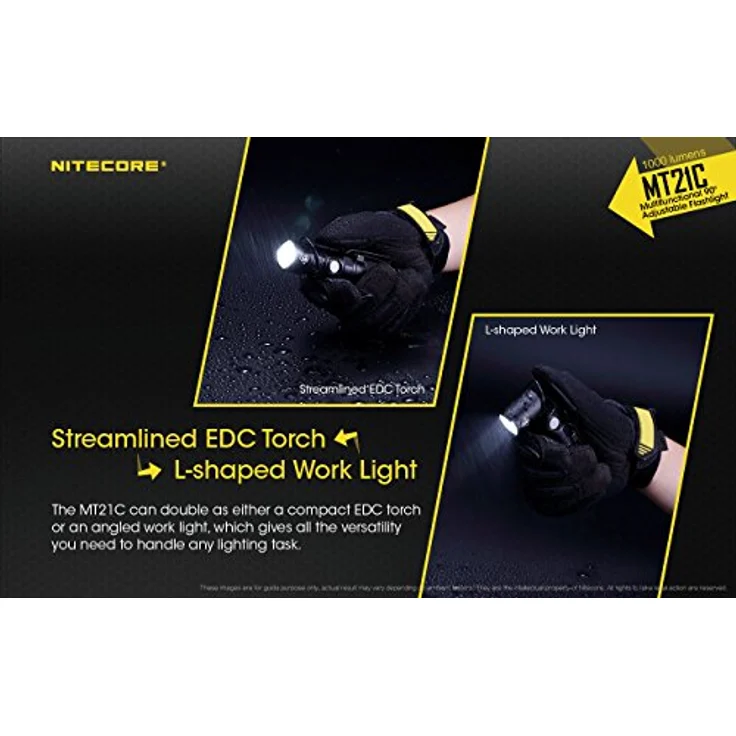 Nitecore MT21C LED-Taschenlampe 90 Grad schwenkbar inklusive Magnet am Lampenschaft – Bild 9