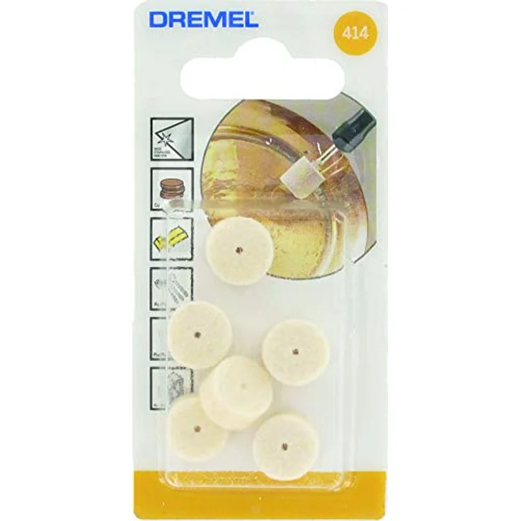 Dremel 2615041432 Polierrad 13mm (6 Stk.) 414 Schaft-Ø 3,2mm 6St. - Preisvergleich – Bild 4