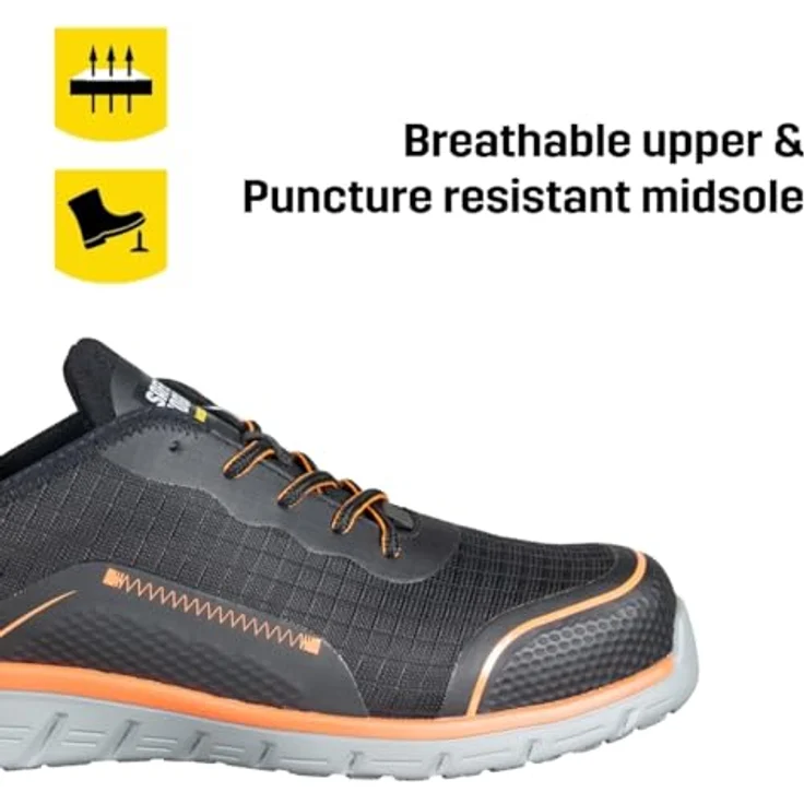 Safety Jogger Ligero2 S1P, Sicherheitsschuhe mit Nanocarbon-Zehenschutzkappe, rutschfester Laufsohle, atmungsaktiv, orange, Grösse 44 – Bild 3