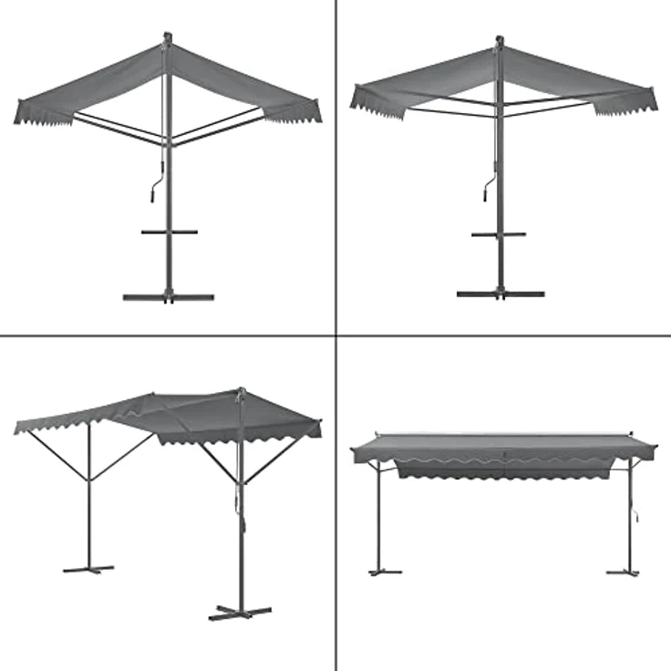 Standmarkise Selenizza freistehend 500x300x260cm Dunkelgrau (pro.tec) – Bild 5