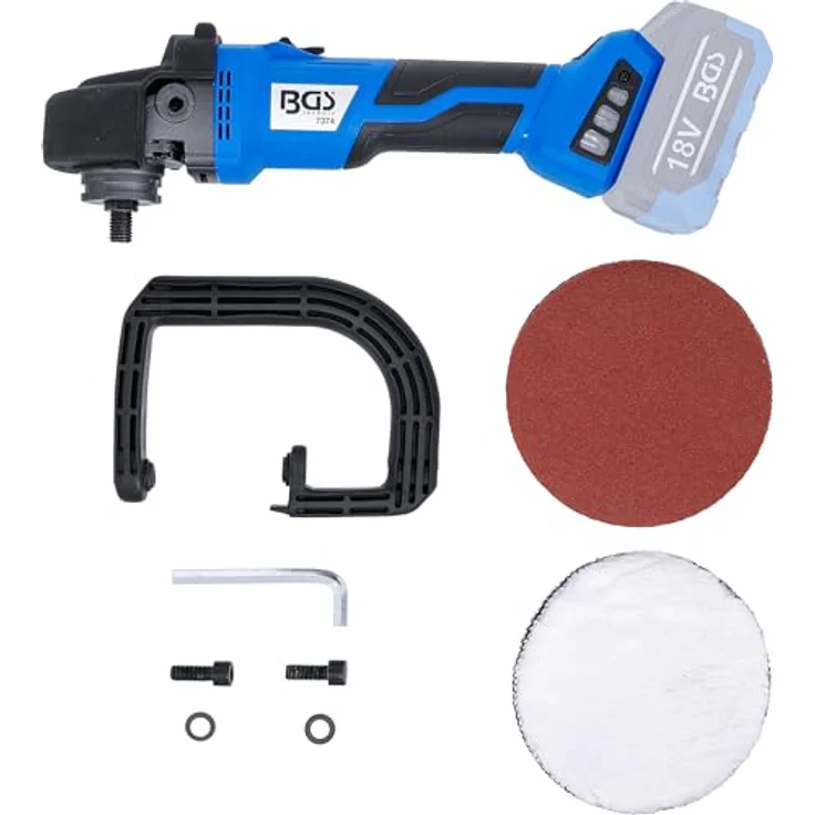 BGS TECHNIC Akku-Polier- und Schleifmaschine bürstenlos 18 V, kompakt mit 6-stufigem Geschwindigkeitsregler – Bild 6