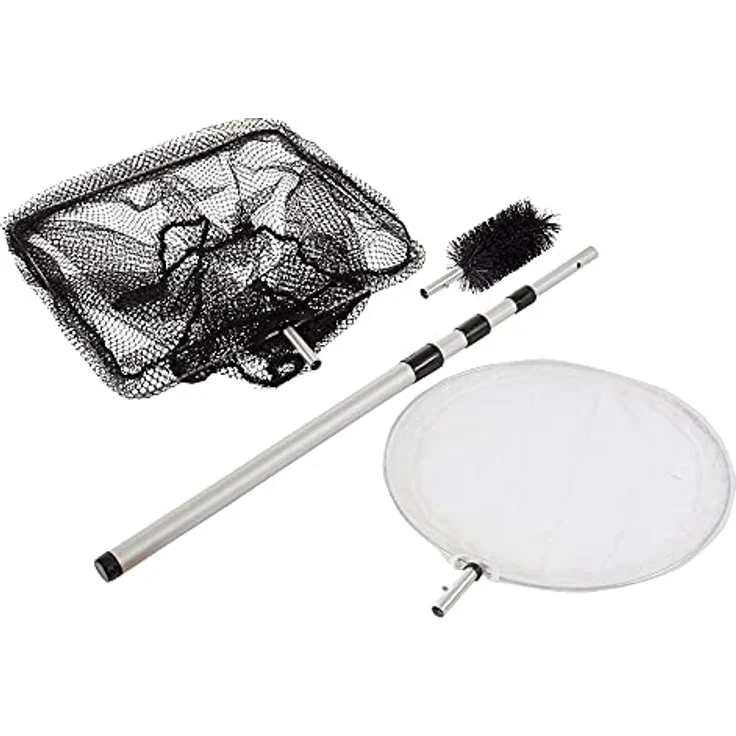 Heissner Teichkescher-Set 3in1'' ''Kescher+Reiniger+Bürste, Teleskop-Stiel - Preisvergleich – Bild 2