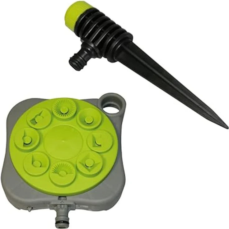 clou Gartensprenger Sprühregner auf Erdspieß Sprinkler für Garten und Rasen Kreisregner für Sprinklersystem zur Bewässerung mit Sprinkleranlage – Bild 5
