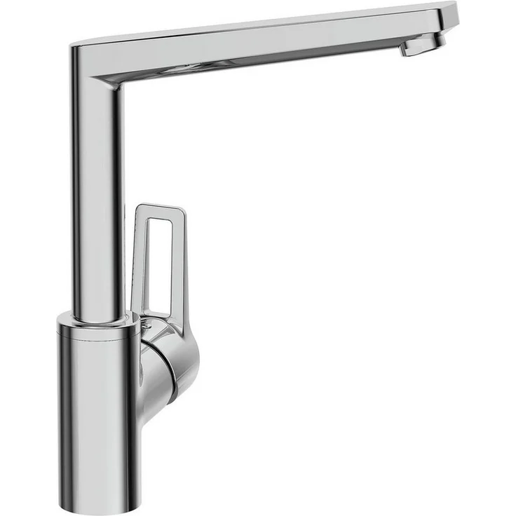 HANSA Hansatwist Einhand-Einlochbatterie, Bügelhebel mit Rapid-Montagesystem, 150° schwenkbar, Messing mit 0,3% Blei