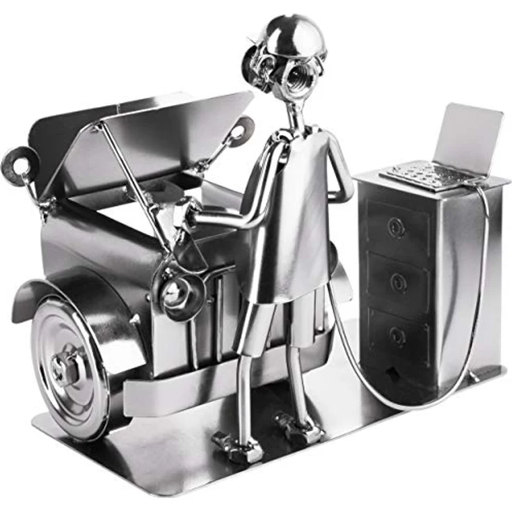 BRUBAKER Schraubenmännchen Automechaniker - Metallfigur Handarbeit - Geschenkidee – Bild 2