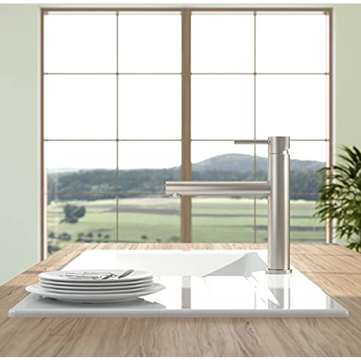Villeroy & Boch Como Sky 927800LC, Hochdruck Küchenarmatur aus massivem Edelstahl, matt, schwenkbar 360° – Bild 3