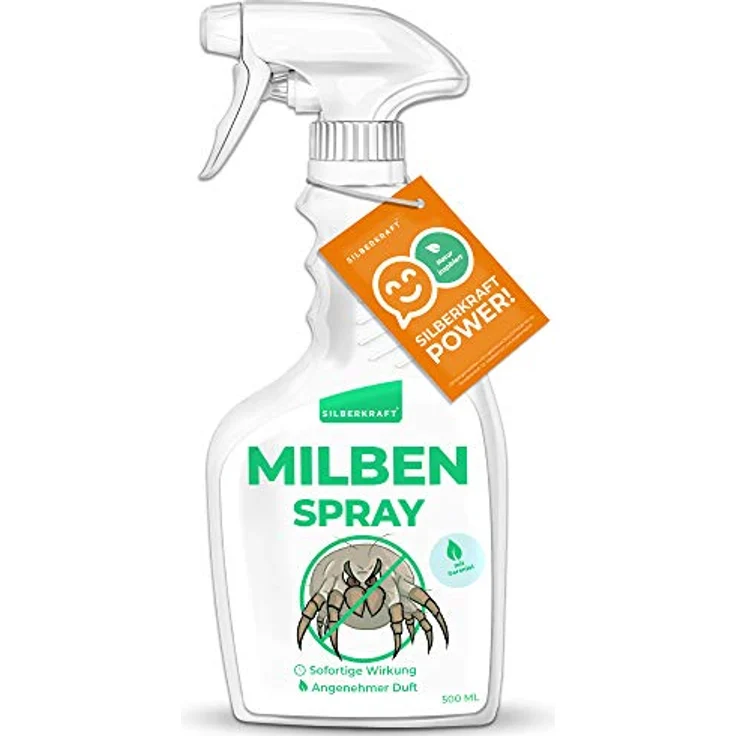 Silberkraft Milbenspray Matratzen und Polster 500ml, naturinspirierter Milbenschutz mit Geraniol, hilfreiches Anti-Milben-Mittel, gegen Hausstaubmilben, Milbenbezug Alternative – Bild 1