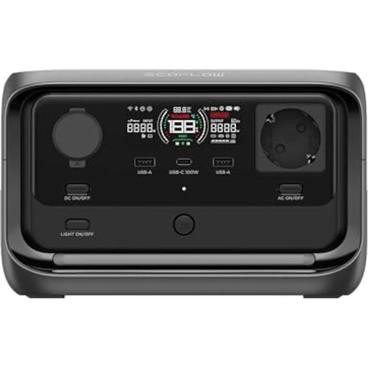 Ecoflow River 3 Plus, tragbare Powerstation mit 286 Wh Kapazität, erweiterbar und leise, Schwarz – Bild 5