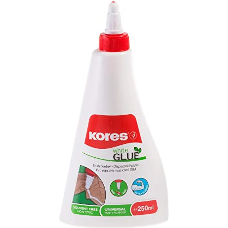 Kores® White Glue Bastelkleber 250,0 ml - geruchsarm, lösungsmittelfrei, ungiftig für kreative Projekte – Bild 1