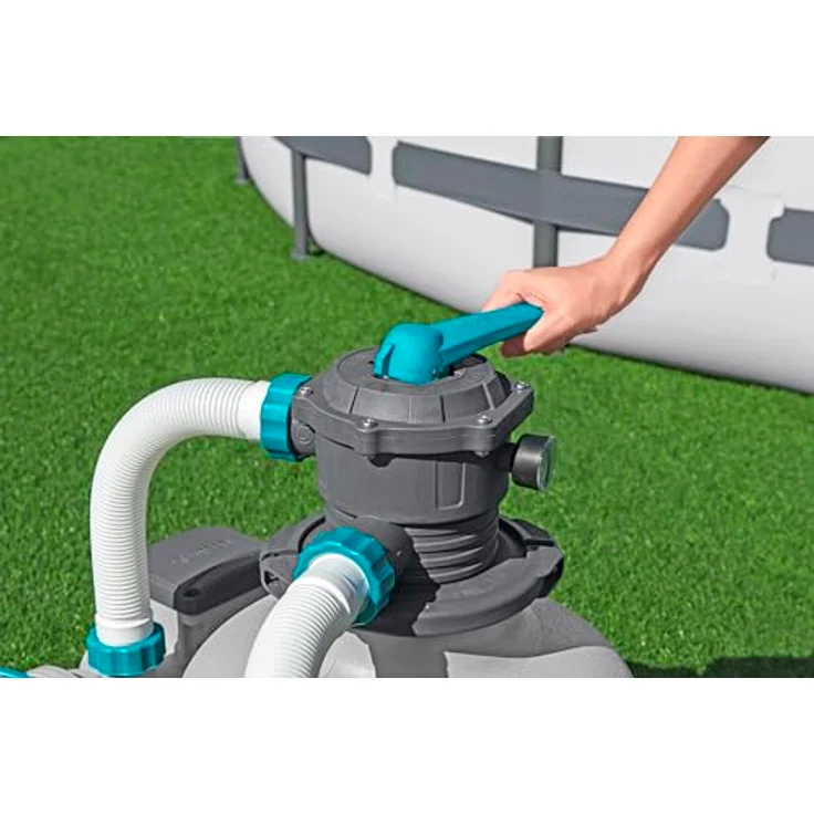 Bestway Sandfilteranlage 7.570 l/h für Pools bis 60.500 l, mit 6-Wege-Ventil und Manometer – Bild 4
