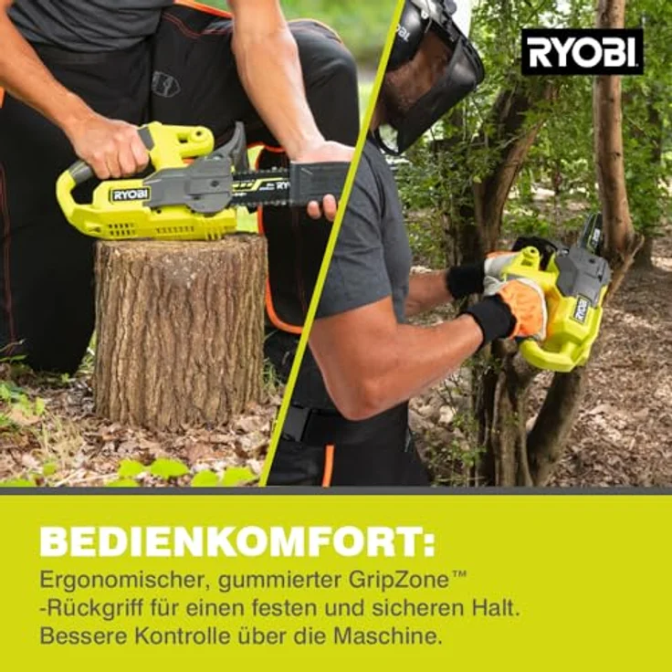 Ryobi Akku-Kettensäge 'ONE+ RY18CS20A-125', 20 cm Schwert, manuelles Kettenspannsystem, inklusive Akku und Ladegerät – Bild 5
