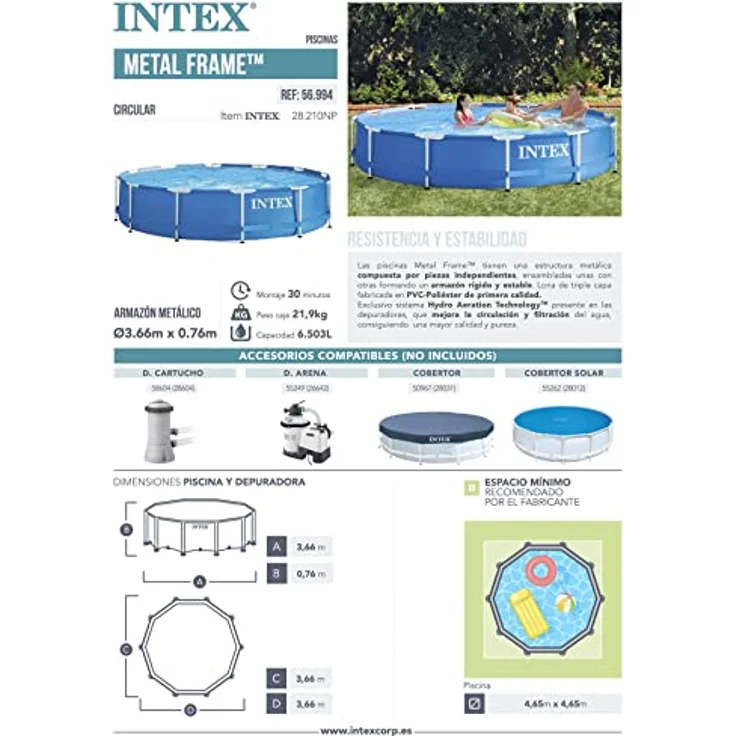 Intex  Topper Solar für rechteckige Pools 476 x 234 cm bunt – Bild 9