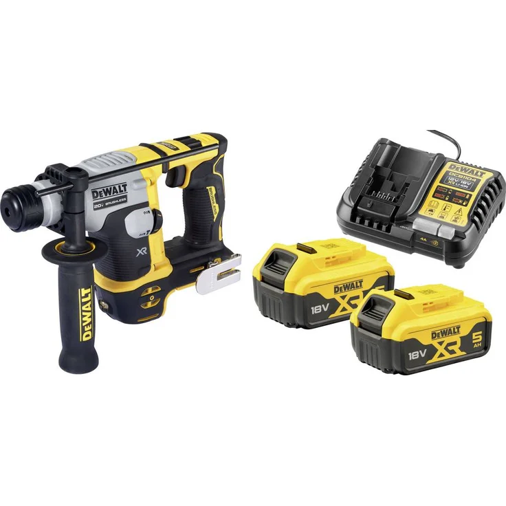 DEWALT DCH172, SDS-Plus-Akku-Bohrhammer 18 V, bürstenlos, 650 W mit Anti-Vibrations-System und Akku-Kit (2 x 18 V/5 Ah)