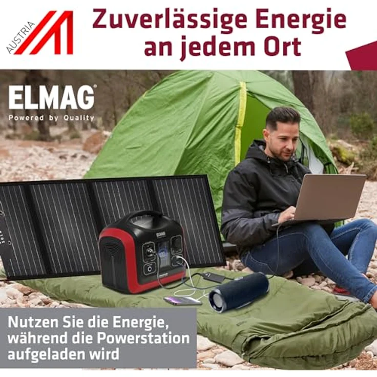 ELMAG Tragbare Powerstation ENERGY 600, 600W, LiFEPO4 Akku mit 595Wh, integrierter Solarladeregler, vielseitige Anschlussmöglichkeiten – Bild 5