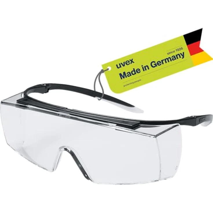 Uvex Super F OTG Schutzbrille - Supravision Sapphire - Transparent-Schwarz-Weiß – Bild 2