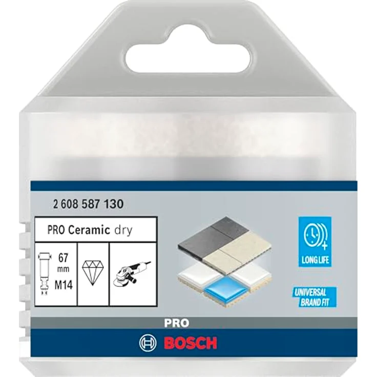 Bosch Accessories 2608587130 Diamant-Trockenbohrer 67 mm, hochbelastbar für Hartkeramik, Vakuumlöttechnologie – Bild 2