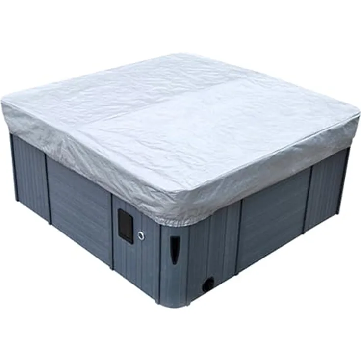 Canadian Spa Company Whirlpool-Abdeckung, Silber, Kunststoff, 200x200 cm, wasserabweisend und UV-beständig, Schutz für Spa-Abdeckung