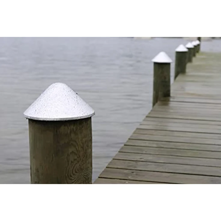 Gartenwelt Riegelsberger Pfostenkappe rund ø 130 mm Aluminium blank Kappe für Pfosten mit Dorn Zaunkappe Abdeckkappe – Bild 3