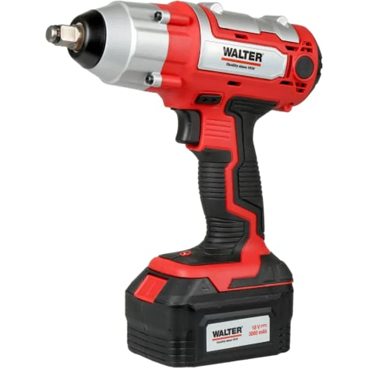 Walter Werkzeuge Li-Ion Akku-Drehschlagschrauber 18V, 250Nm, bis 3000 Schläge-min, Stecknuss-Set, LED-Arbeitslicht – Bild 2