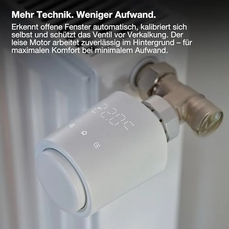 OSRAM SMART+ WiFi Heizkörperthermostat, programmierbar mit IP20-Schutz, für Smart Home, weiß, 1er-Pack – Bild 4