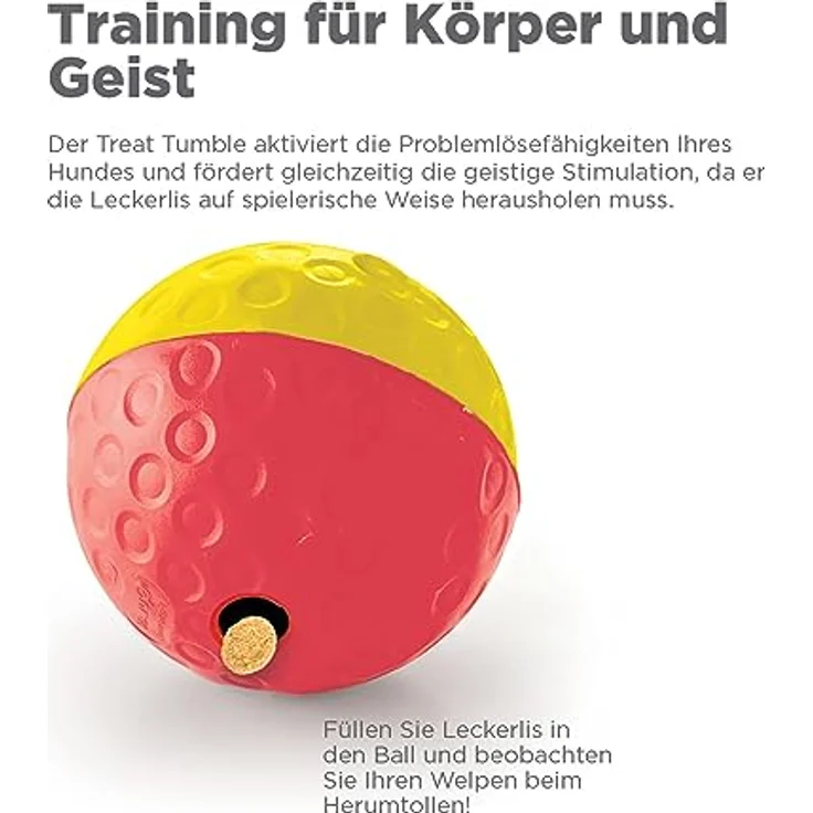 Nina Ottosson von Outward Hound Treat Tumble - Interaktives Leckerli-Intelligenzspielzeug für Hunde - Rot - Groß – Bild 3