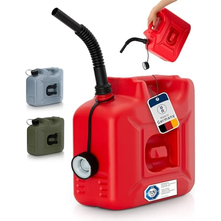 hünersdorff Kraftstoff-Kanister PROFI 10l für Benzin, Diesel und andere Gefahrgüter, UN-Zulassung, made in Germany, -geprüfte Produktion, rot – Bild 10