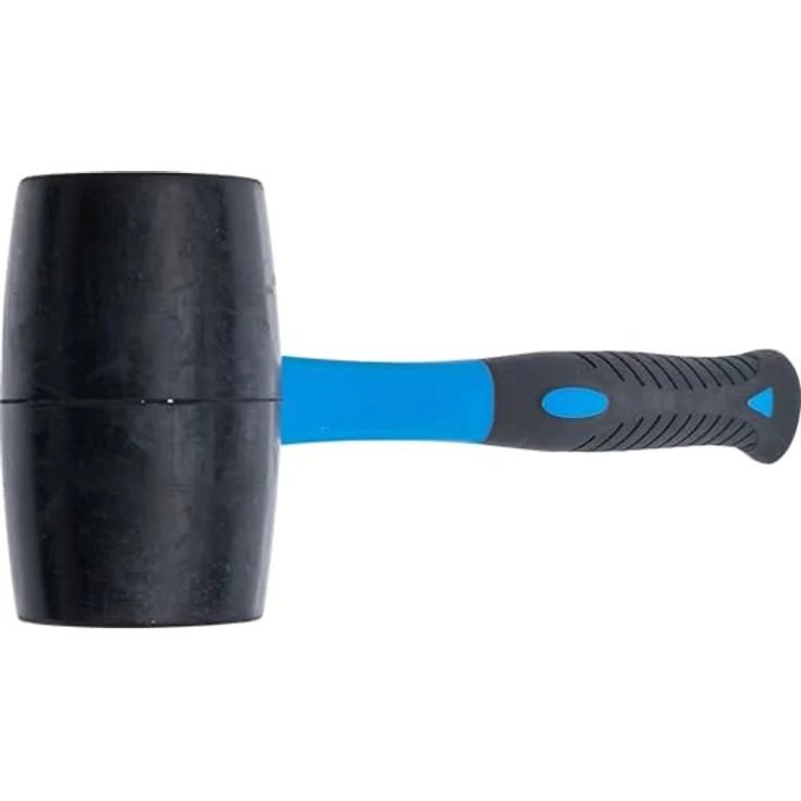 BGS 1963 | Gummihammer mit Fiberglasstiel | schwarzer Kopf | Ø 76 mm | 1200 g – Bild 3