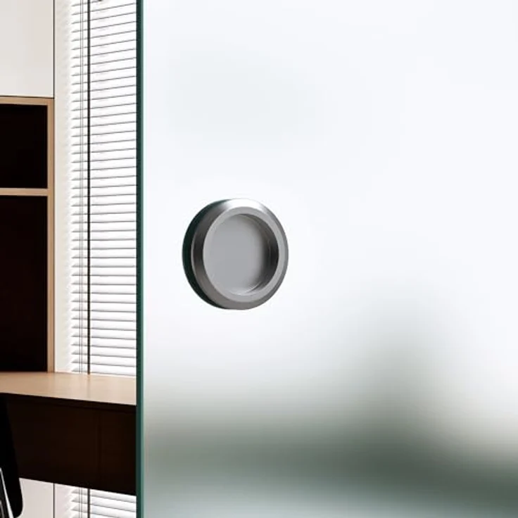 doporro Design Glasschiebetür Amalfi 77,5 x 215 cm | Soft-Close System | ESG-Sicherheitsglas Satiniert, Muschelgriff – Bild 5