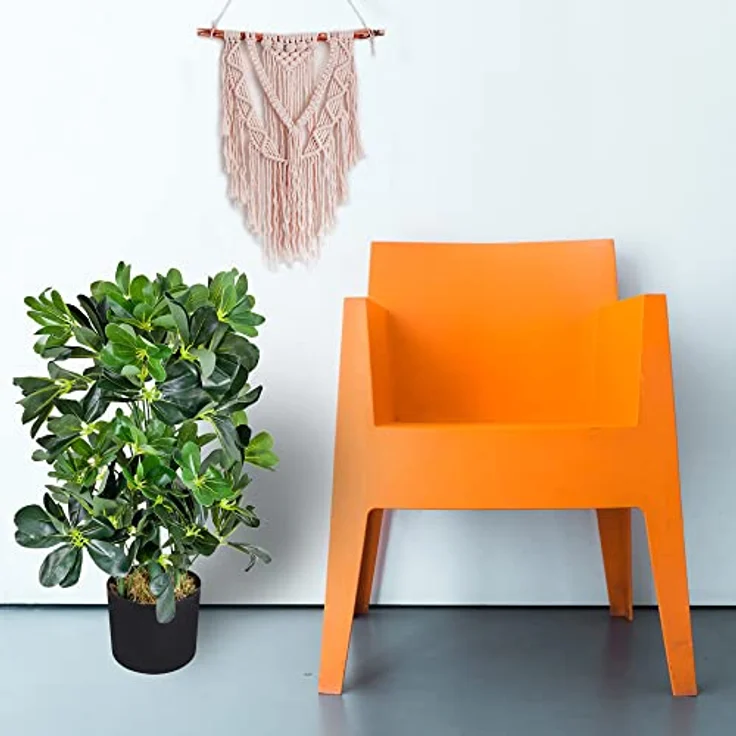 Decovego Schefflera Aralie Strahlenaralie Arboricola Kunstpflanze Kunstbaum Künstliche Pflanze 60 cm Innendekoration Kunst Pflanze wie echt im Topf – Bild 4