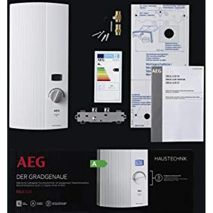 AEG Durchlauferhitzer DDLE LCD 18/21/24 kW, elektronisch regulierbar mit gradgenauer Temperaturwahl und LC-Display, 400V, VDE geprüft – Bild 5