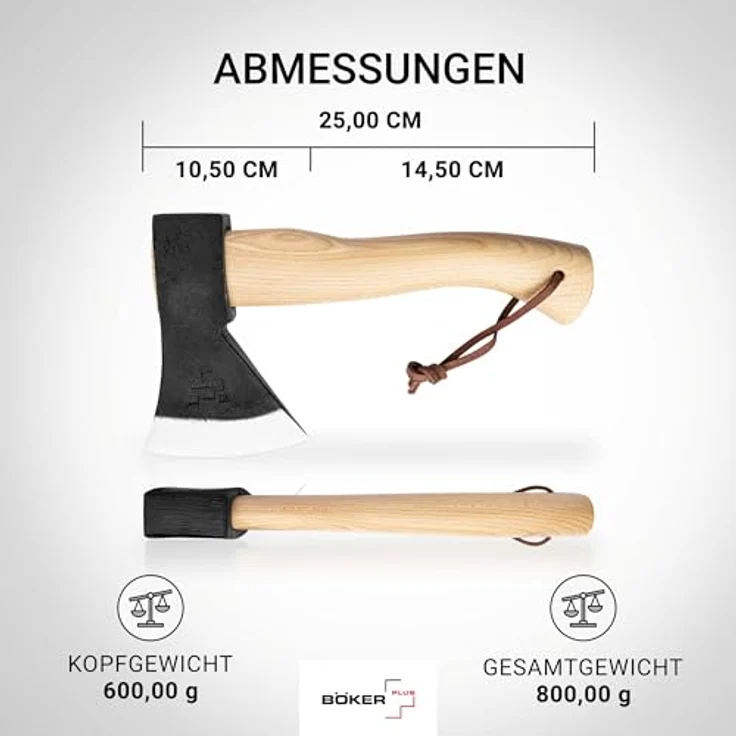 Böker Plus Axt Appalachian Origin Mini Axe Campingbeil Holzstiel, Kompaktes Beil aus Kohlenstoffstahl und Eschenholz, 25 cm – Bild 4