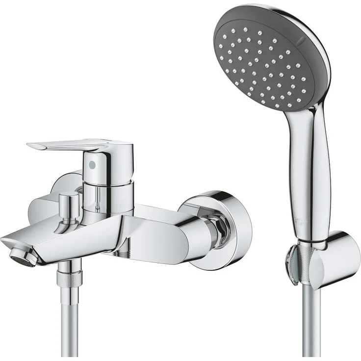 Grohe Badarmatur Set Start 1/2, Wandmontage, Grohe SilkMove 35 mm Keramikkartusche, chrom – Bild 1