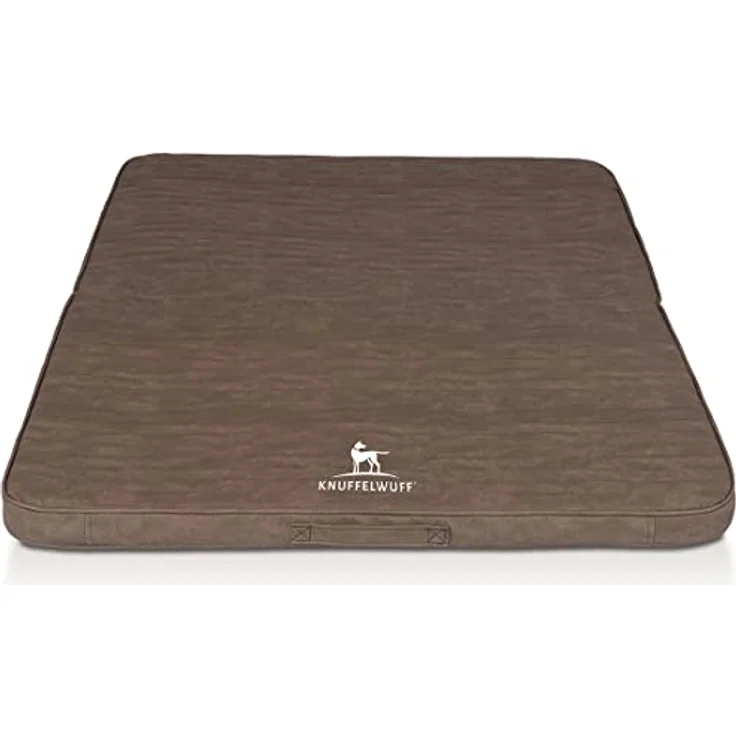 Knuffelwuff Hundematte Roanoke, Faltbare Reisematte mit orthopädischer Memory Foam Schaummatratze, gestepptes Kunstleder – Bild 1