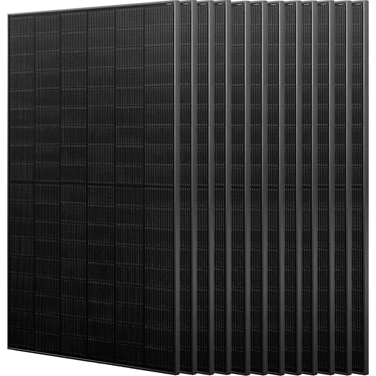 JA Solar N-Typ Bifaziales Glas-Glas Solarmodul 455W, hoher Wirkungsgrad 22,5%, full black, 12 Stück