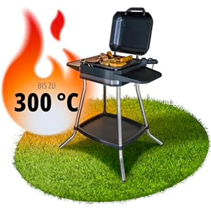 Unold 58585 Barbecue Stand-Tischgrill Jimmy- Schwarz, 2800W, Temperaturen bis zu 300°C, Entnehmbare antihaftbeschichtete Grillplatte, Elektrogrill, BBQ: Tests, Infos & Preisvergleich