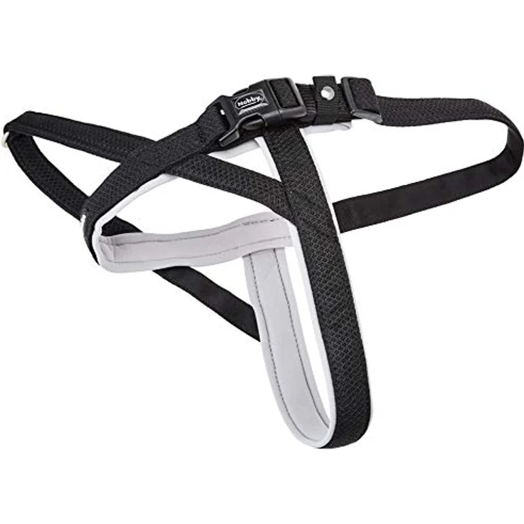 Nobby Norwegergeschirr Mesh Preno, grau L: 60-76 cm + 46 cm, B: 25/35 mm, 1 Stück – Bild 1