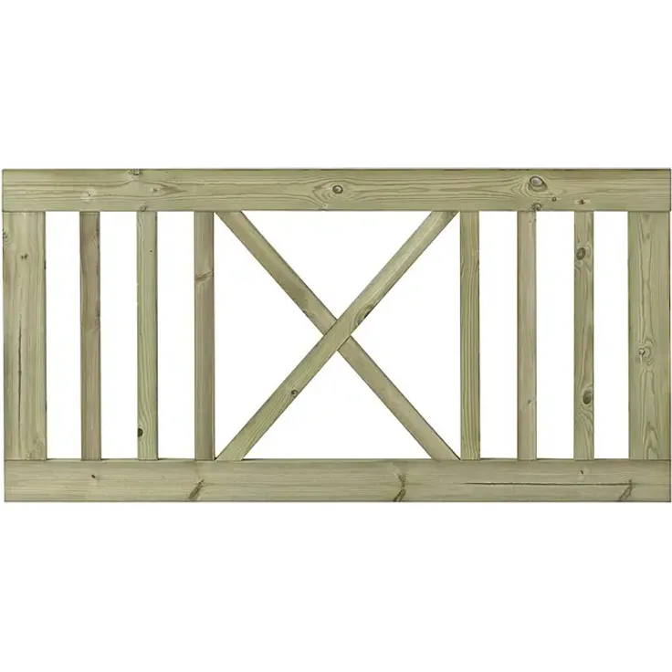 Plus Gartenzaun Rom, niedrig (B x H: 180 x 75 cm), aus druckbehandeltem Holz, natur