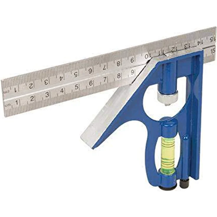 Silverline Profi Kombinations-Anschlagwinkel 150 mm, gehärteter Stahl mit Wasserwaage und metrischen/zölligen Einteilungen – Bild 6
