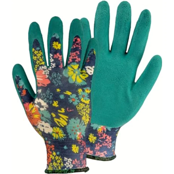 Scheibler Gartenhandschuhe Fiona, hochelastische Arbeitshandschuhe mit griffiger Latexbeschichtung, Größe 9 (Mint) – Bild 1
